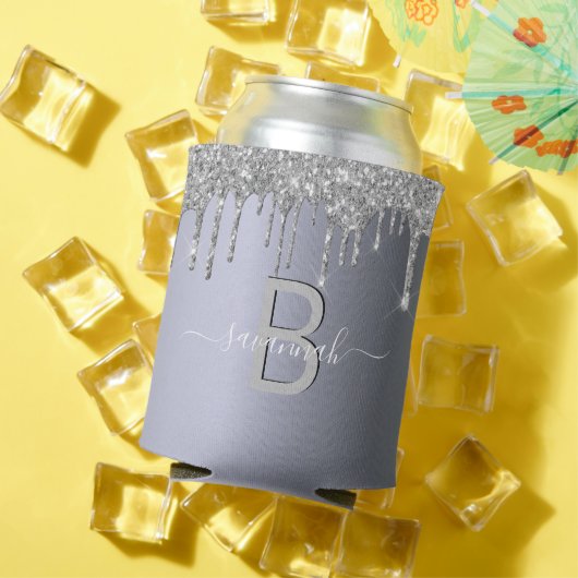 Name des glänzenden Party des silbernen Glitzer Dosenkühler (In Situ Sommer)