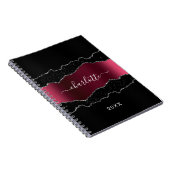 Name des Glitzer: Black burgundy agate Notizblock (Rechte Seite)