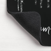 Name des Glitzer "Black Driving" Mousepad (Ecke)