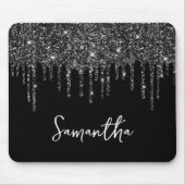 Name des Glitzer "Black Driving" Mousepad (Vorne)