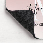 Name des Glitzer der Girl Hot Pink Ombre Mousepad (Ecke)