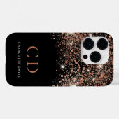 Name des Glitzer der Schwarzen Rose Case-Mate iPhone Hülle (Rückseite (Horizontal))