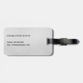 Name des Glitzer der Silberlavene Gepäckanhänger (Rückseite horizontal)