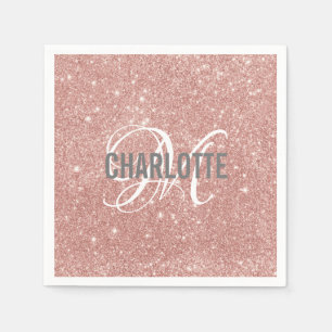 Name des Glitzer in der eleganten Rose Serviette