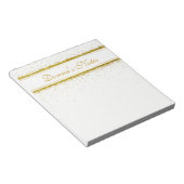 Name des Glitzer - Notepad Notizblock (angewinkelt)