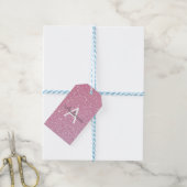 Name des Glitzer Rose Geschenkanhänger (Mit Garn)