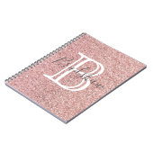 Name des Glitzer Rose Notizblock (Linke Seite)