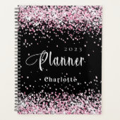 Name des Glitzer: Schwarz-Rosa-Rosa Termin 2023 Planer (Vorderseite)