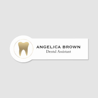Name des Gold Dental Assistant Namensschild