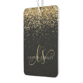 Name des Gold Glitzer Glam Monogram Autolufterfrischer (Links)