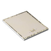 Name des Gold Glitzer Glam Monogram Notizblock (angewinkelt)