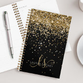 Name des Gold Glitzer Glam Monogram Planer