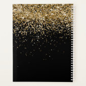 Name des Gold Glitzer Glam Monogram Planer (Rückseite)