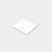 Name des Gold Glitzer Glam Monogram Post-it Klebezettel (angewinkelt)
