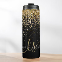 Name des Gold Glitzer Glam Monogram