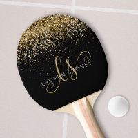 Name des Gold Glitzer Glam Monogram