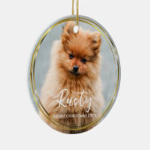 Name des Golden Circle Frame Pet Keramik Ornament (Rechts)