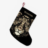 Name des Golden Tiger Kleiner Weihnachtsstrumpf (Vorderansicht (hängend))