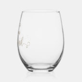 Name des Goldene Skripts für meine Bridesmaid-Anfr Weinglas Ohne Stiel (Links)