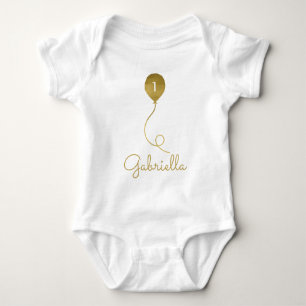 Name des Goldenen Ballons und 1./Jegliches Alter G Baby Strampler