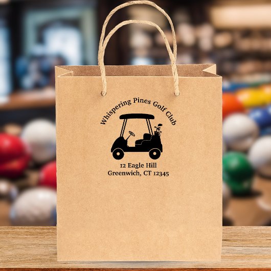 Name des Golf Cart Logos Gummistempel