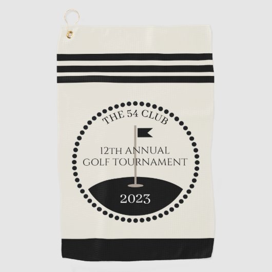 Name des Golf Turnierclubs Golfhandtuch (Vorderseite)