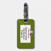 Name des Golfballs Gepäckanhänger (Rückseite vertikal)