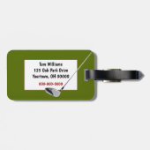 Name des Golfballs Gepäckanhänger (Rückseite horizontal)