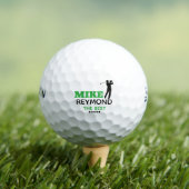 Name des Golfers - Eleganter grüner Golfball mit M (Insitu T-Shirt)