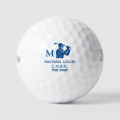 Name des Golfklubs mit Monogram Golfball (Vorderseite)
