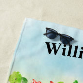 Name des Golfkurses Monogram Strandtuch (Beispiel)