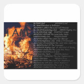 Name des Gottes Quadratischer Aufkleber (Vorderseite)