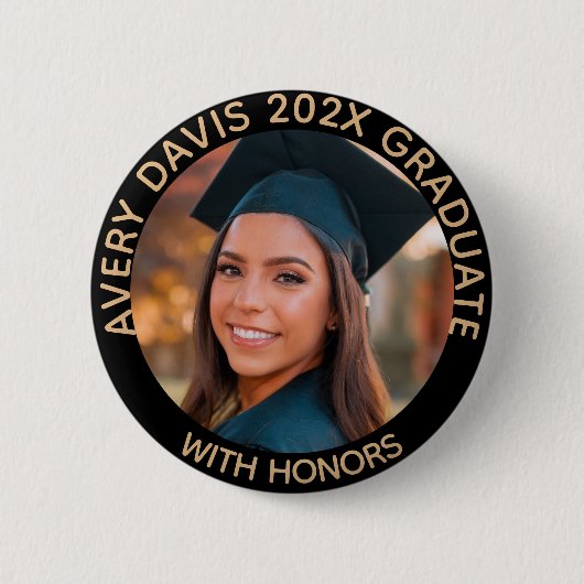 Name des Graduate Foto Year mit Ehrengrad Button (Vorderseite)