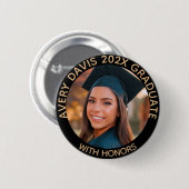 Name des Graduate Foto Year mit Ehrengrad Button (Vorne & Hinten)