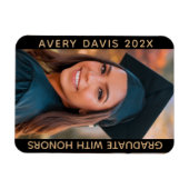 Name des Graduate Foto Year mit Ehrengrad Magnet (Horizontal)