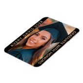 Name des Graduate Foto Year mit Ehrengrad Magnet (Linke Seite)