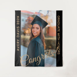 Name des Graduate Foto Year mit Ehrengrad Wandteppich