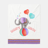 Name des grauen Wildlefischen-Aquarellzirkus Fleecedecke (Vorderseite)