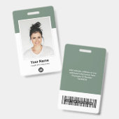 Name des Großbuchstaben-Fotos für den grünen Mitar Ausweis (Front & Back)