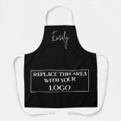 Name des großen Logopersonals Schwarz oder eine be Schürze (Vorderseite)