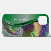 Name des grünen Fraktals Case-Mate iPhone Hülle (Rückseite (Horizontal))