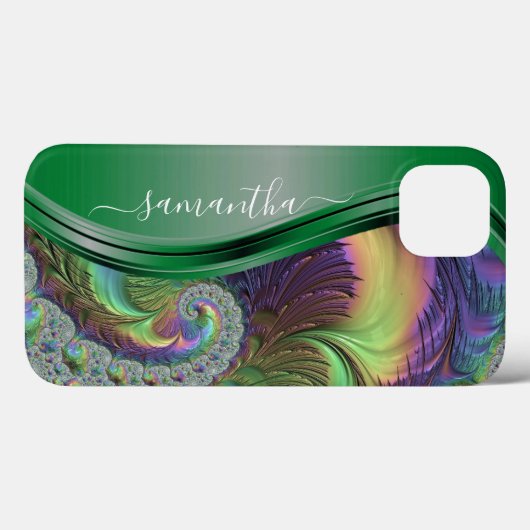 Name des grünen Fraktals Case-Mate iPhone Hülle (Rückseite (Horizontal))