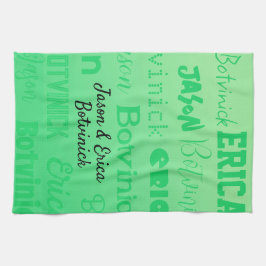 Name des grünen Paares Geschirrtuch