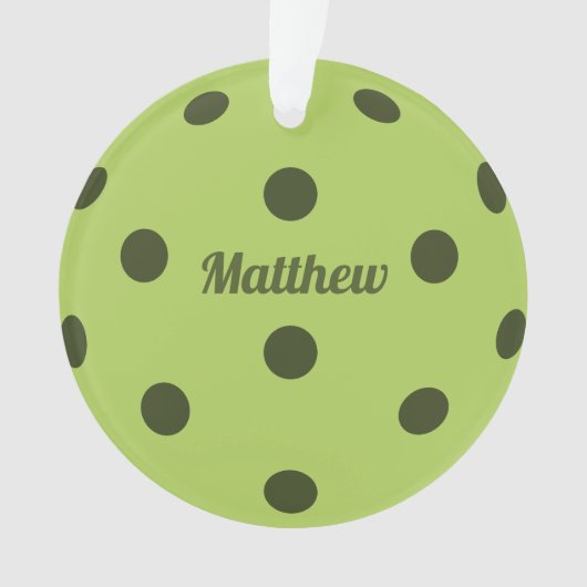 Name des grünen Pickleball-Player Ornament (Vorderseite)