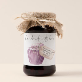 Name des handgefertigten Blackcurrant-Jams Quadratischer Aufkleber