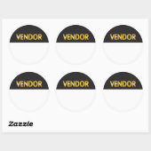 Name des Händlers für die Messe oder Veranstaltung Runder Aufkleber (Blatt)