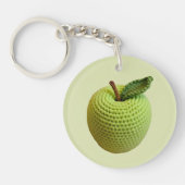 Name des Handmade Craft Green Crochet Applet Monog Schlüsselanhänger (Vorderseite)