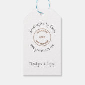 Name des Handwerks-Firmenlogos Geschenkanhänger (Vorderseite)