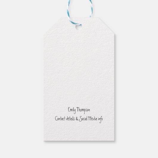 Name des Handwerks-Firmenlogos Geschenkanhänger (Rückseite)