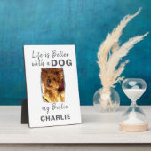 Name des Haustierhundes des benutzerdefinierten Fo Fotoplatte (Seite)